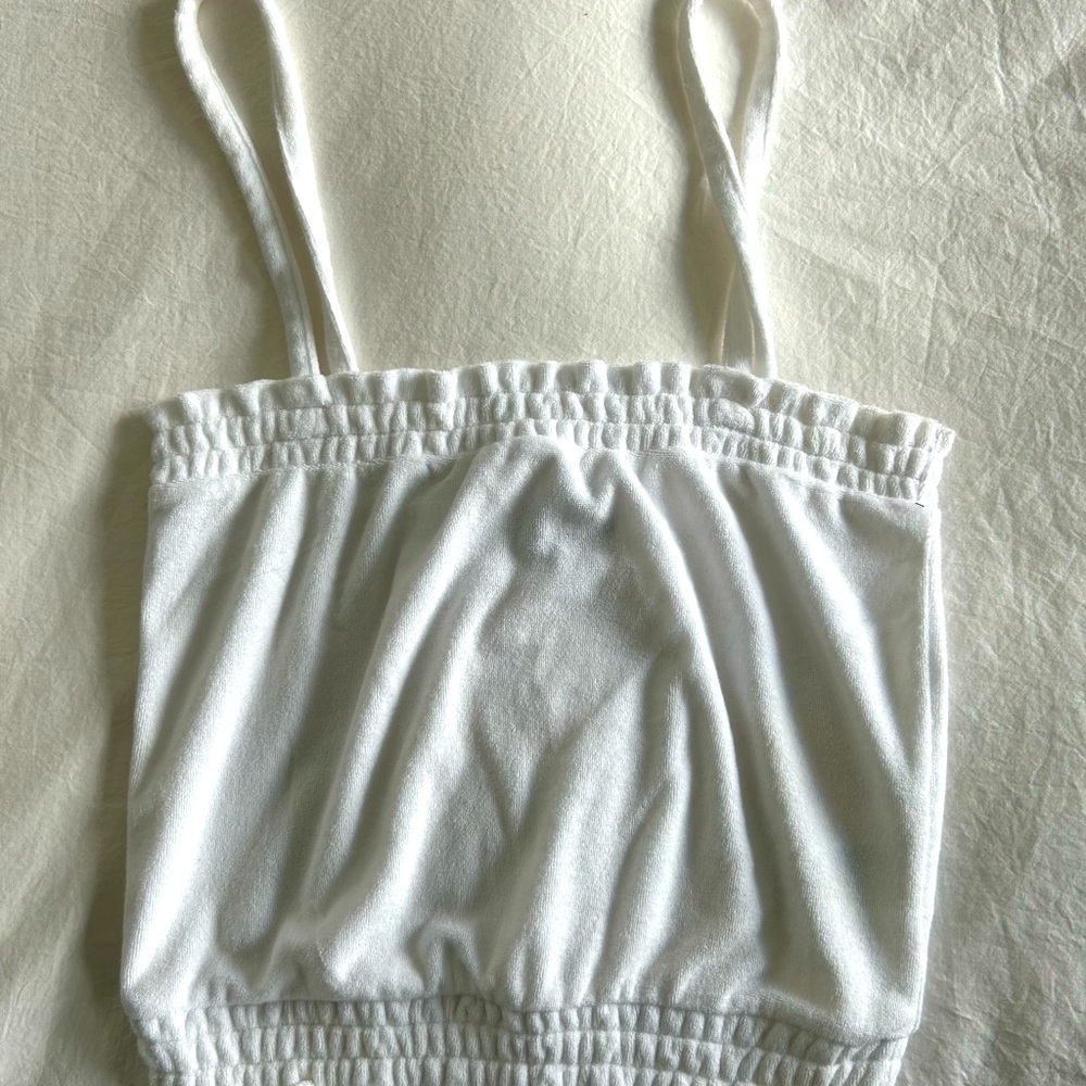 J.Crew White Terry Tank XS